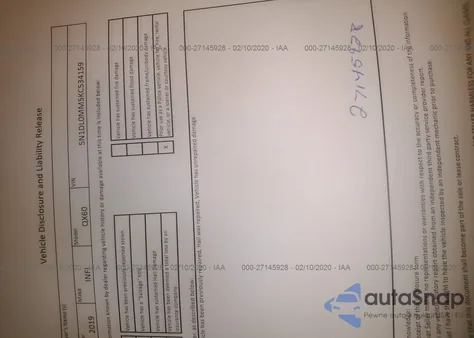 2019 Infiniti Qx60 Luxe/Pure from USA, damaged, VIN 5N1DL0MM5KC534159